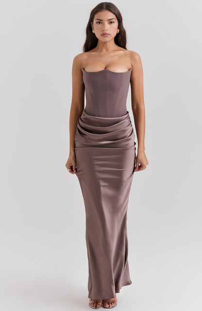 Aurelia | Lace Strapless Wedding Guest Dress