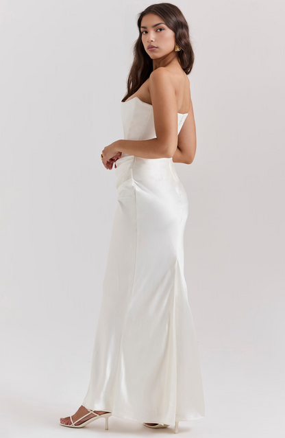 Aurelia | Lace Strapless Wedding Guest Dress