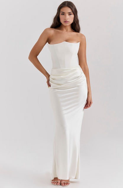 Aurelia | Lace Strapless Wedding Guest Dress