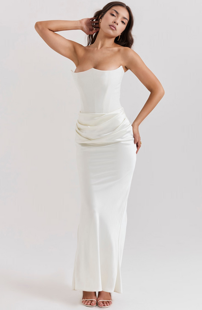 Aurelia | Lace Strapless Wedding Guest Dress