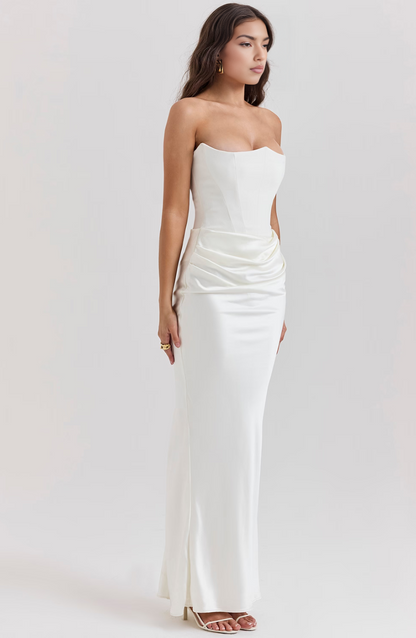 Aurelia | Lace Strapless Wedding Guest Dress