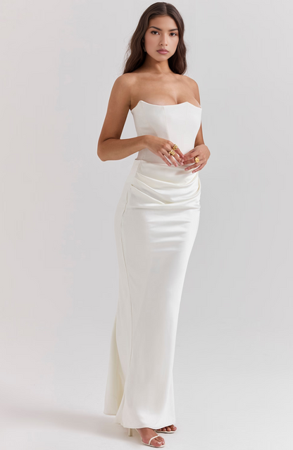 Aurelia | Lace Strapless Wedding Guest Dress