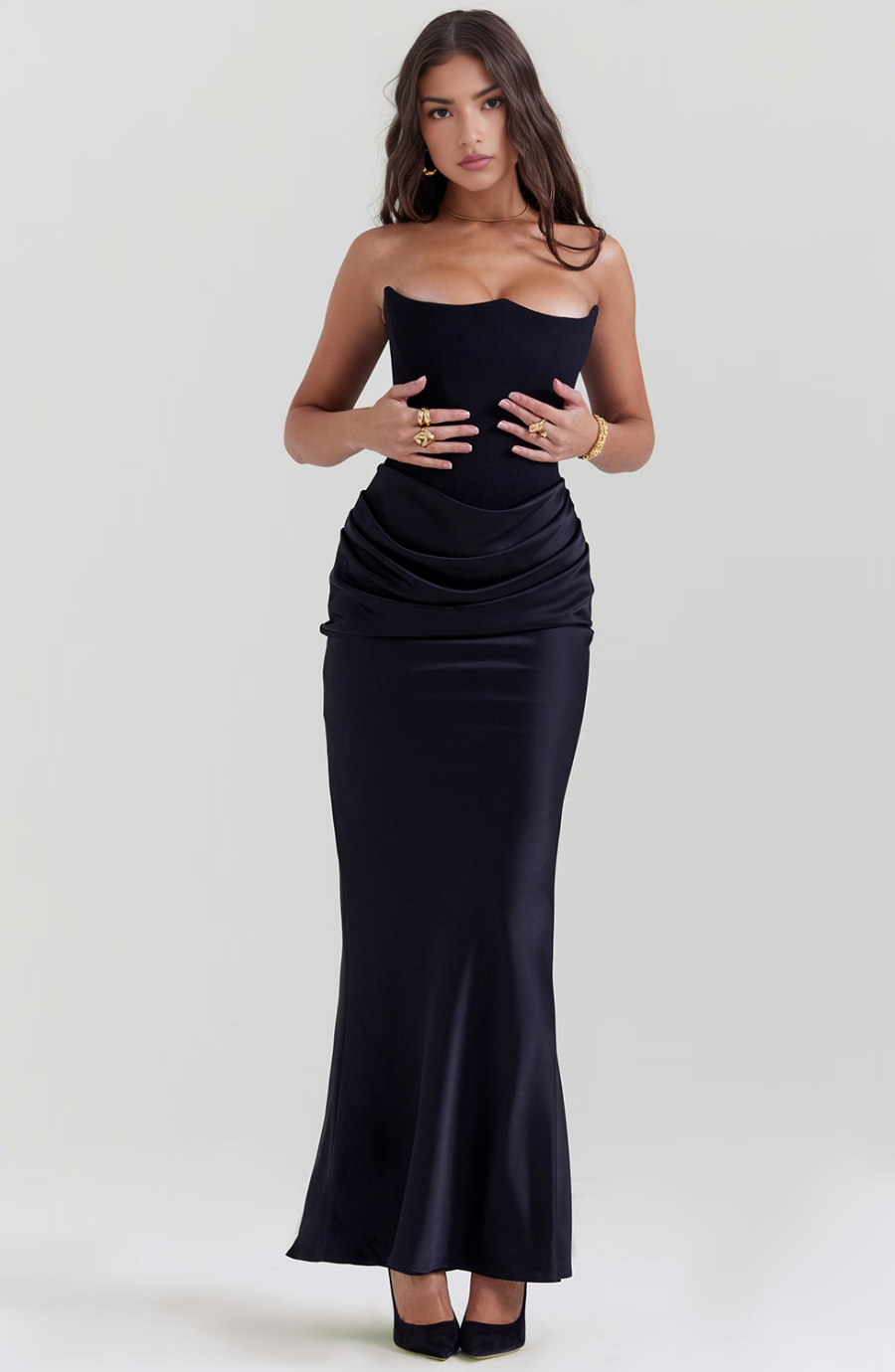 Aurelia | Lace Strapless Wedding Guest Dress