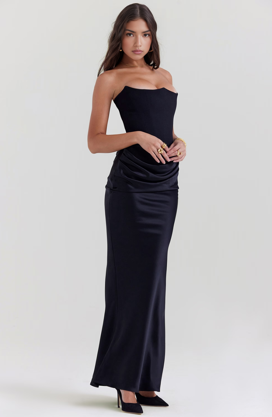 Aurelia | Lace Strapless Wedding Guest Dress