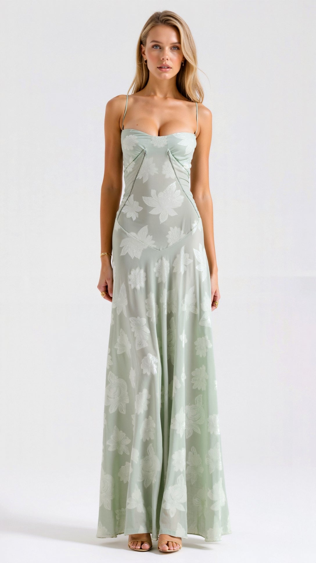 Vivarae | Lace Wedding Guest Maxi Dress