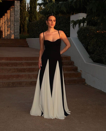 Lace panelled maxi dress, back view