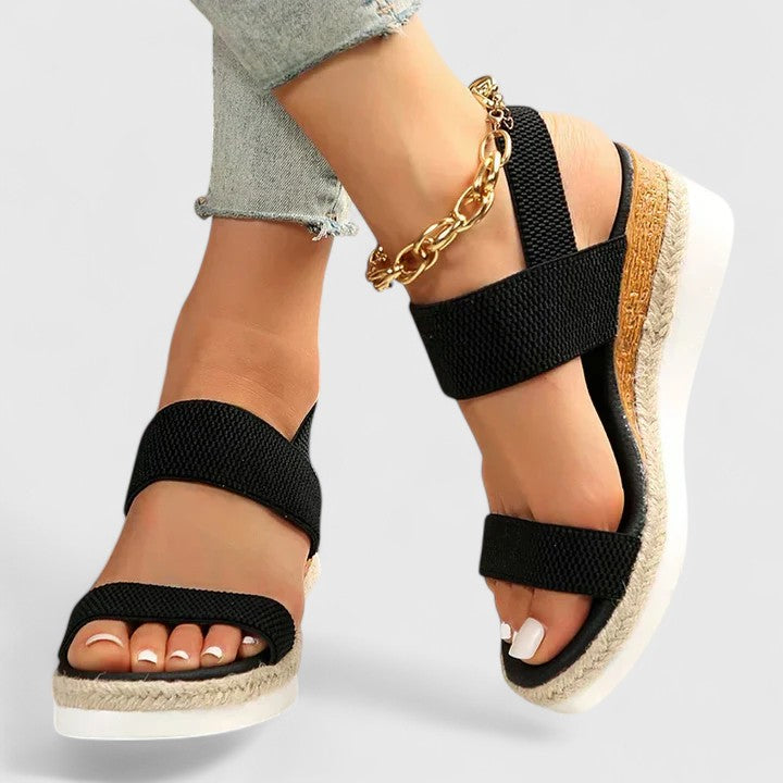 Shelby cushioned sandals back view