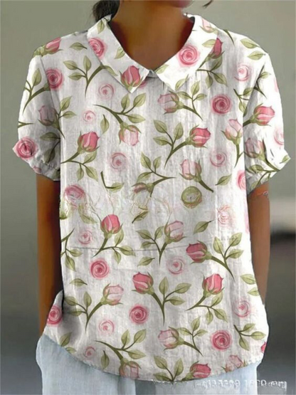 Rebecca | Feminine Floral Print Casual Shirt
