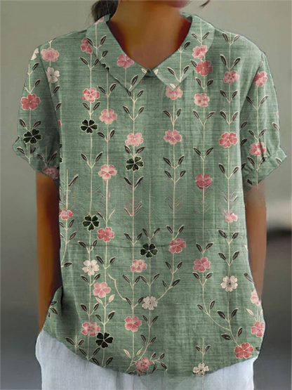 Rebecca | Feminine Floral Print Casual Shirt