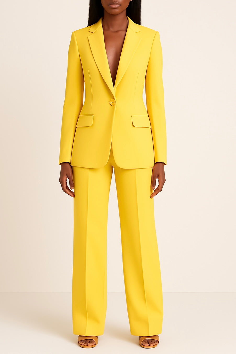 Ella | Tailored Pantsuit Set with Long Blazer
