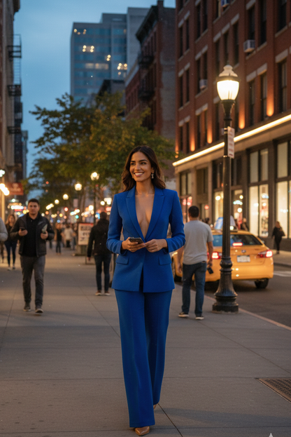 Marcellaine | Tailored Blazer and Straight-Leg Trouser Set