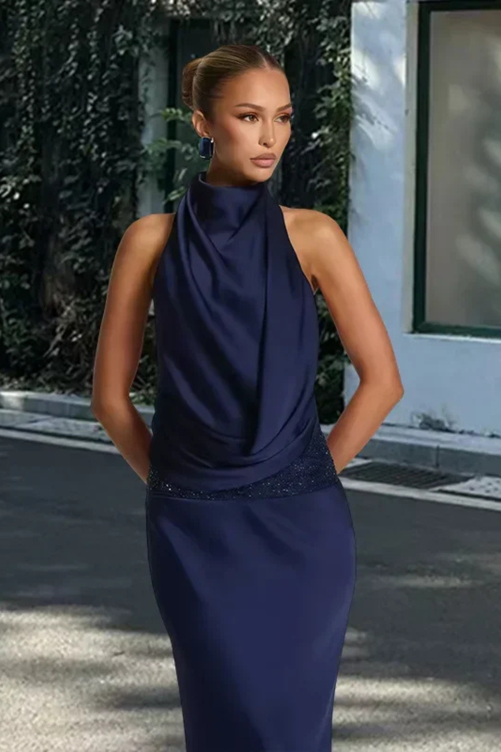 Avelina | Sleeveless Open Back Bodycon Formal Maxi Gown