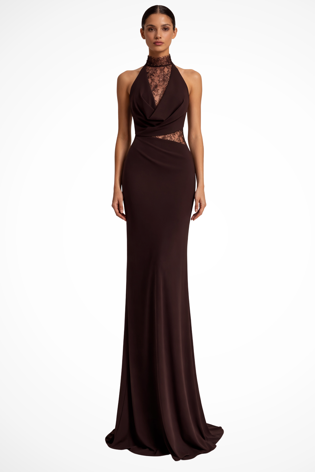Savannah | Lace Halter Maxi Wedding Guest Dress