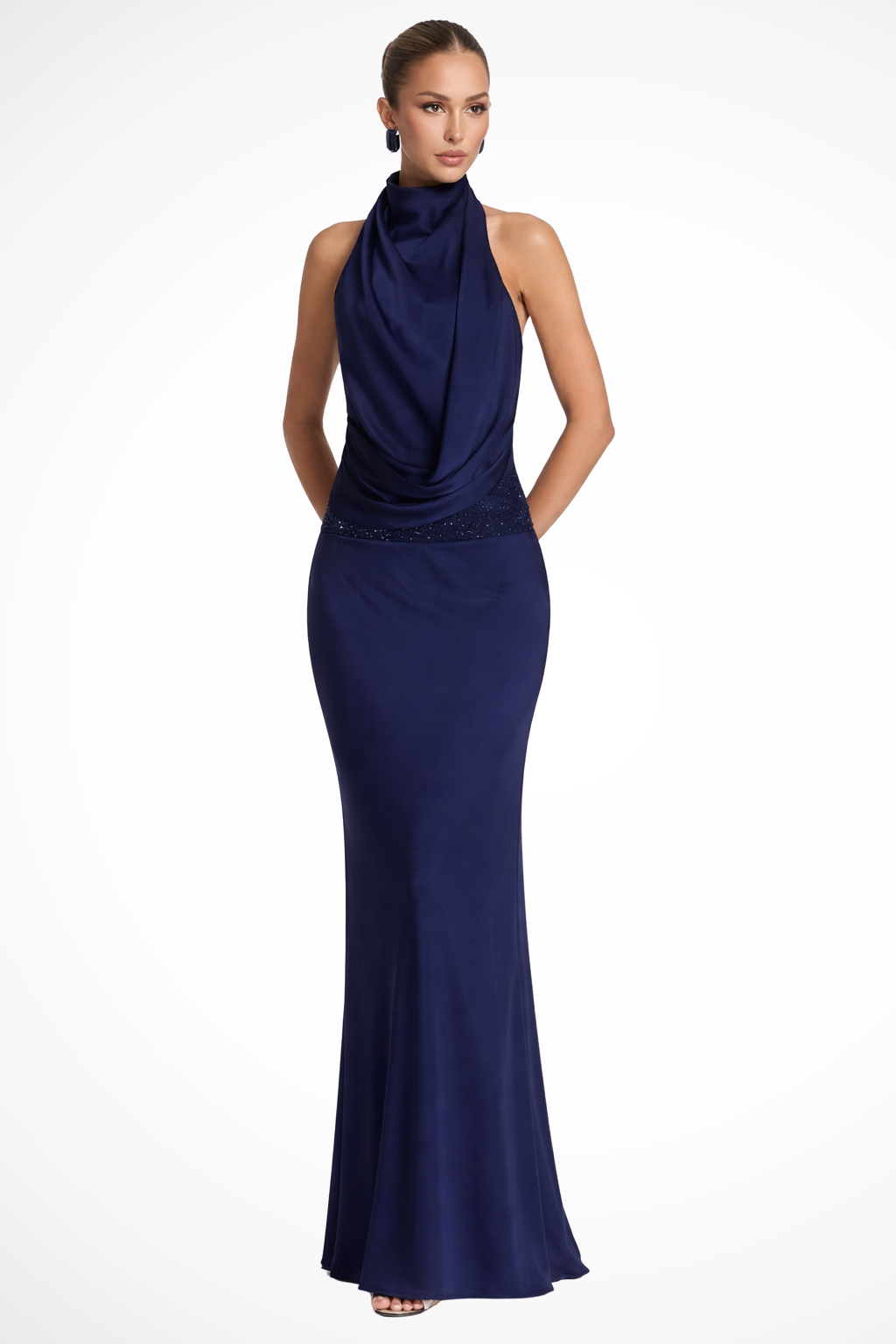 Avelina | Sleeveless Open Back Bodycon Formal Maxi Gown