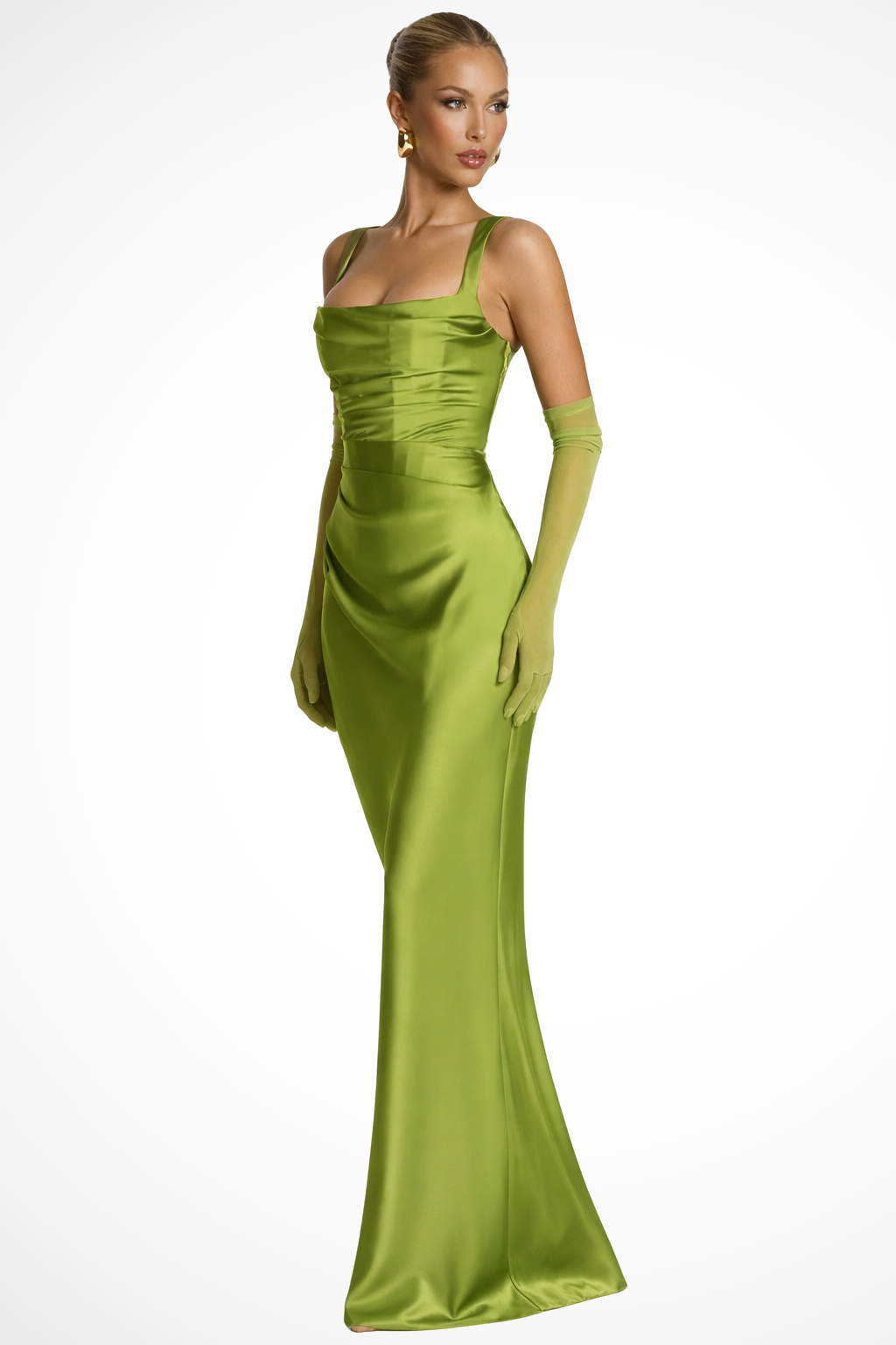 Gemma | Square Neck Ruched Maxi Dress