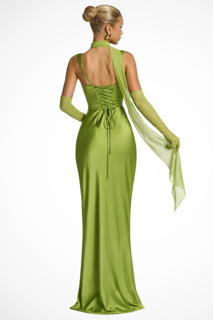 Gemma | Square Neck Ruched Maxi Dress