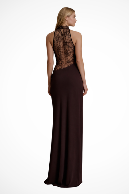 Savannah | Lace Halter Maxi Wedding Guest Dress