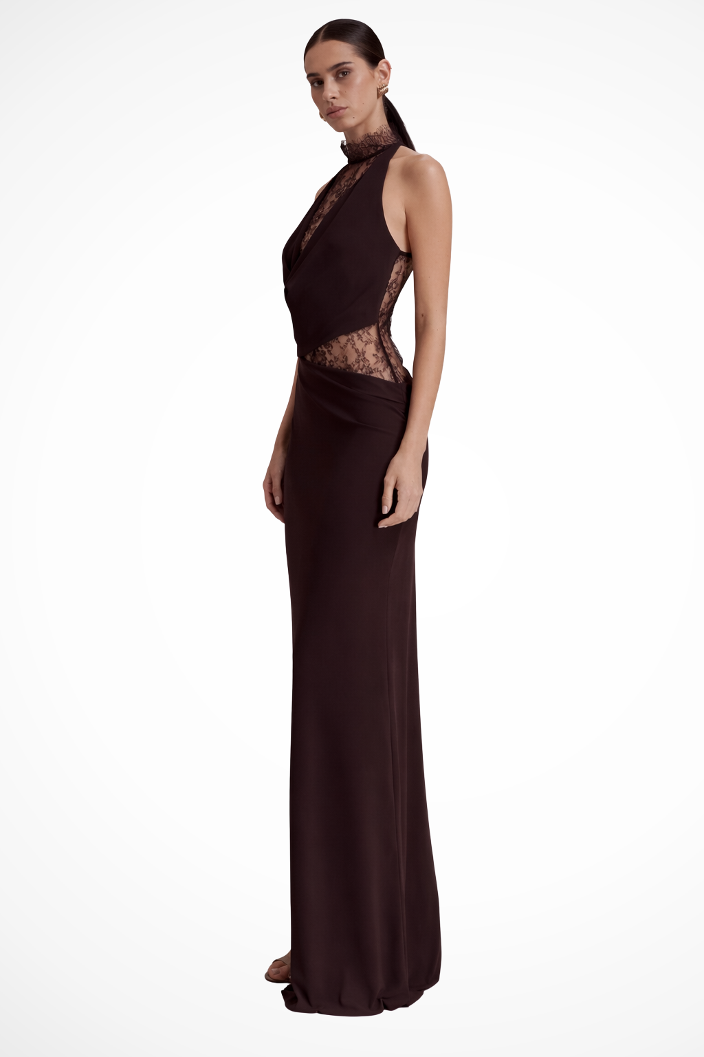 Savannah | Lace Halter Maxi Wedding Guest Dress