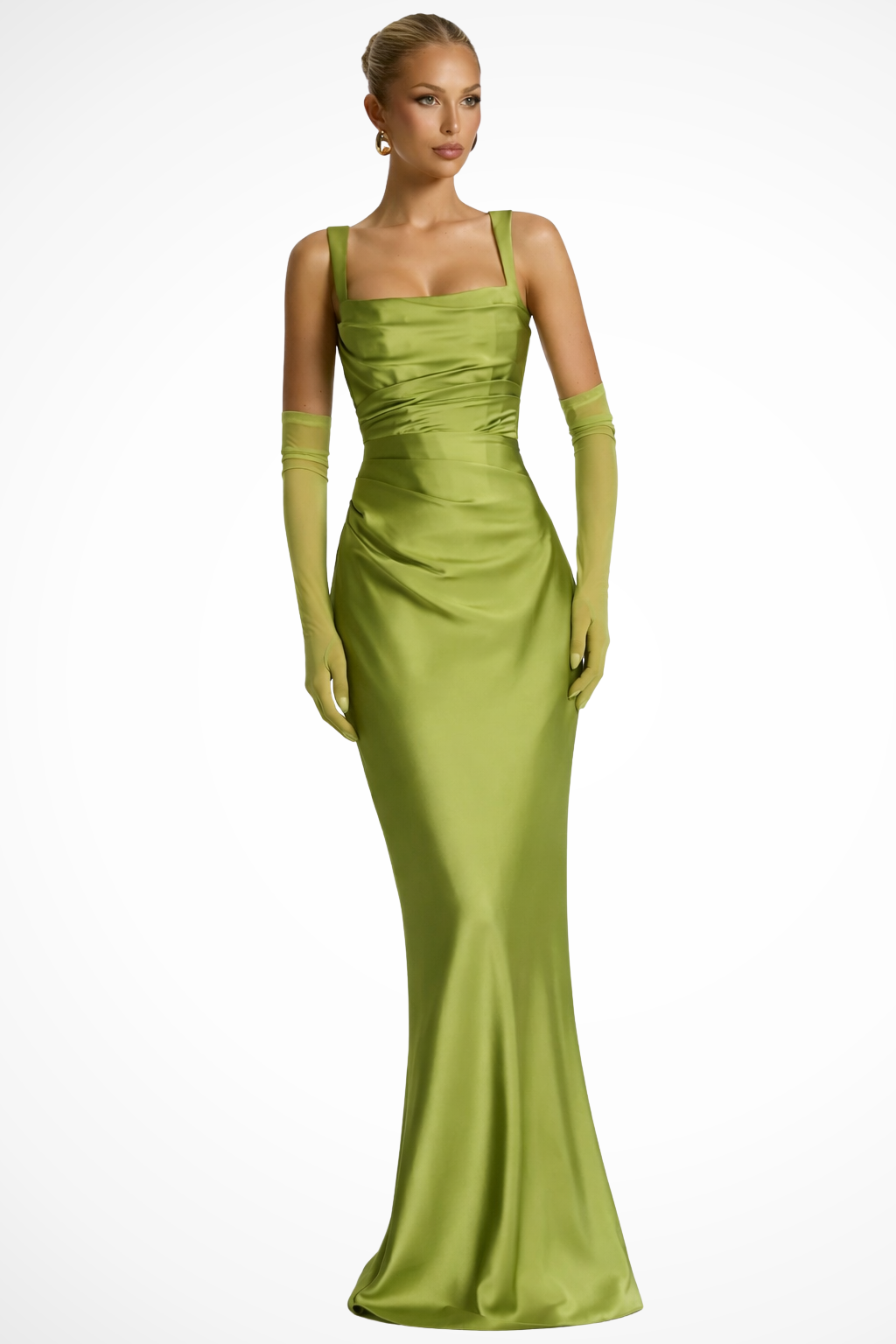 Gemma | Square Neck Ruched Maxi Dress