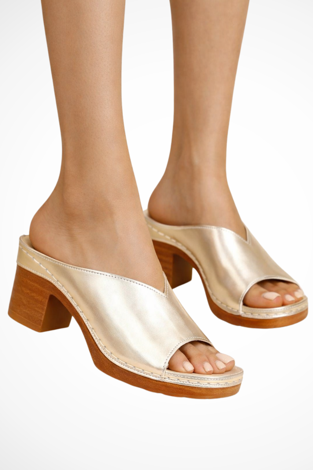 Hadleigh open toe mules back view