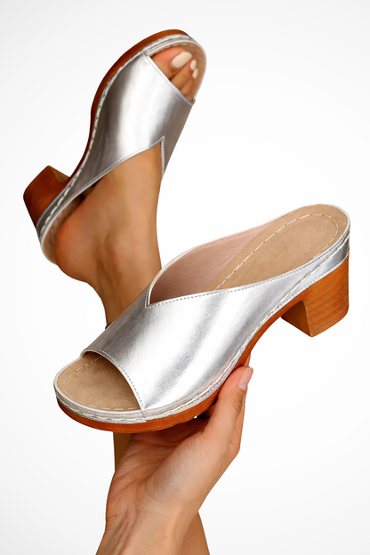 Hadleigh slip-on mules detail view
