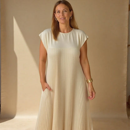 Fern | Flowy Pleated Maxi Cocktail Dress