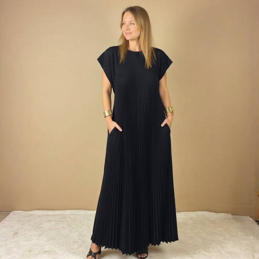 Fern | Flowy Pleated Maxi Cocktail Dress
