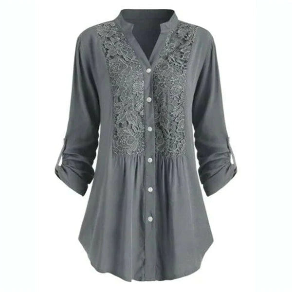 Lace blouse detail view