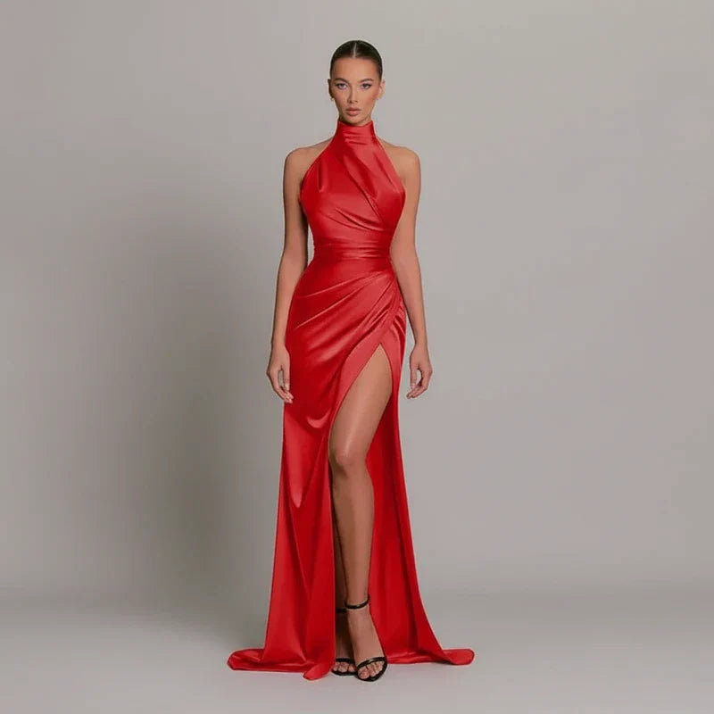 Delyth | Halter Bodycon Maxi Dress