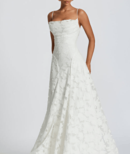 Hannah | Floral Lace Maxi Wedding Guest Dress
