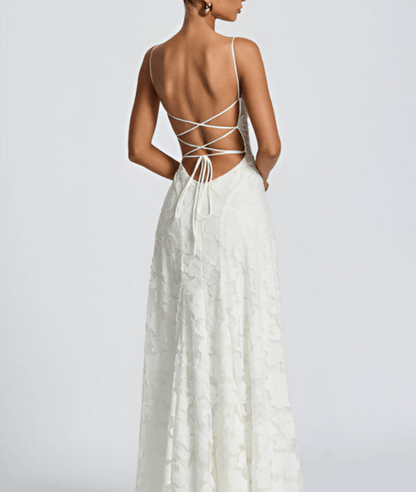 Hannah | Floral Lace Maxi Wedding Guest Dress