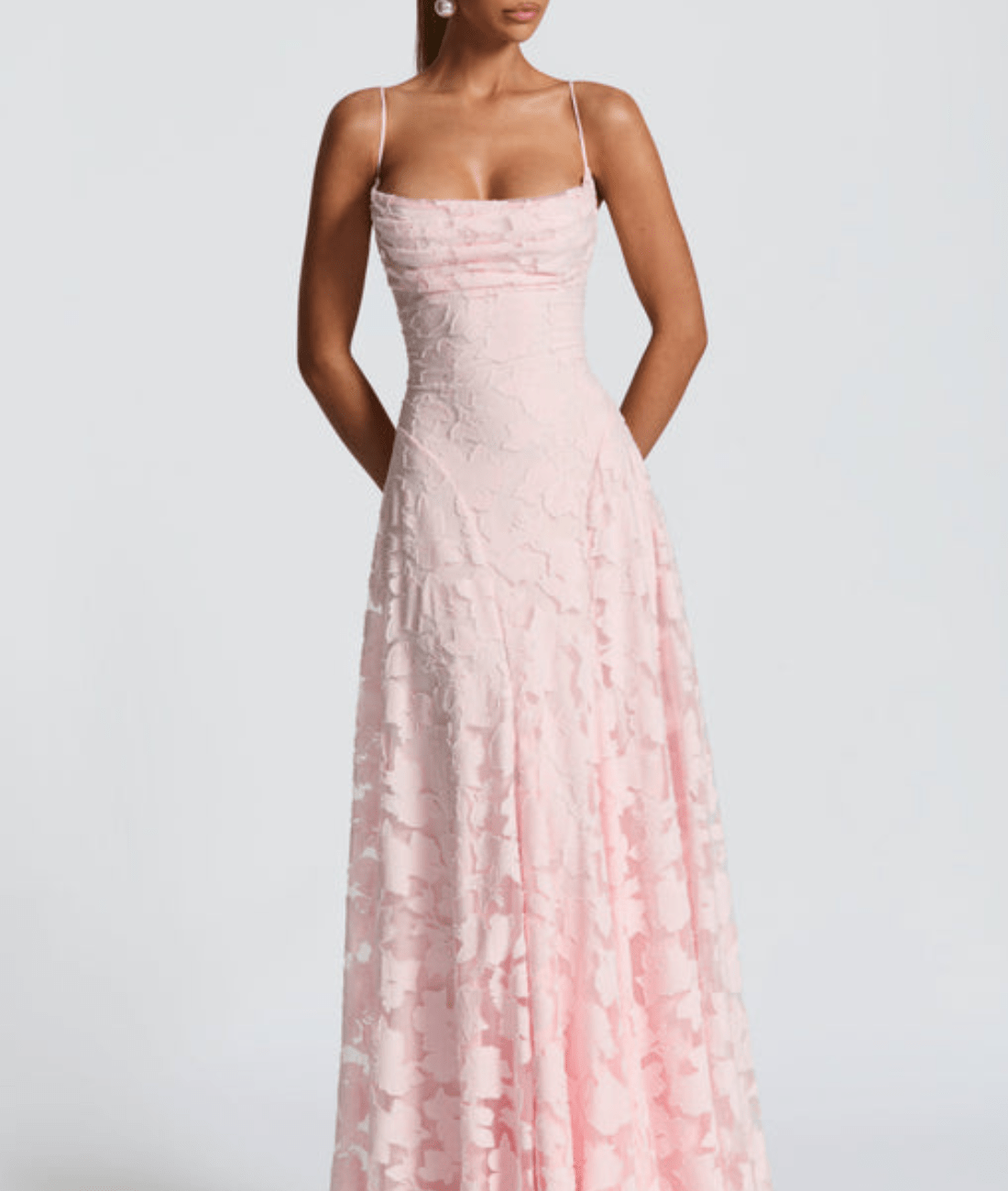 Hannah | Floral Lace Maxi Wedding Guest Dress