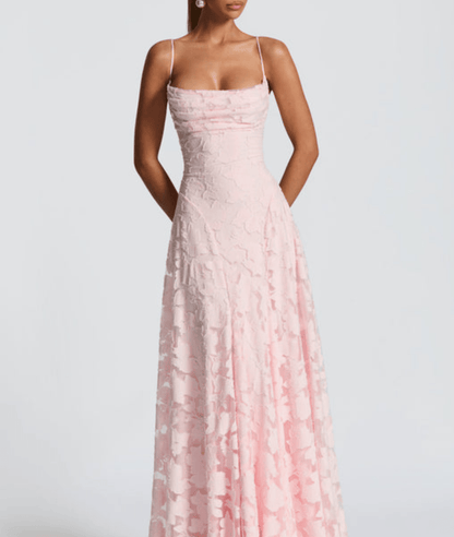 Hannah | Floral Lace Maxi Wedding Guest Dress
