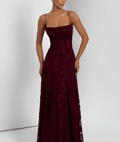Hannah | Floral Lace Maxi Wedding Guest Dress