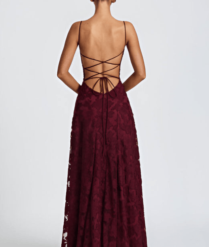 Hannah | Floral Lace Maxi Wedding Guest Dress