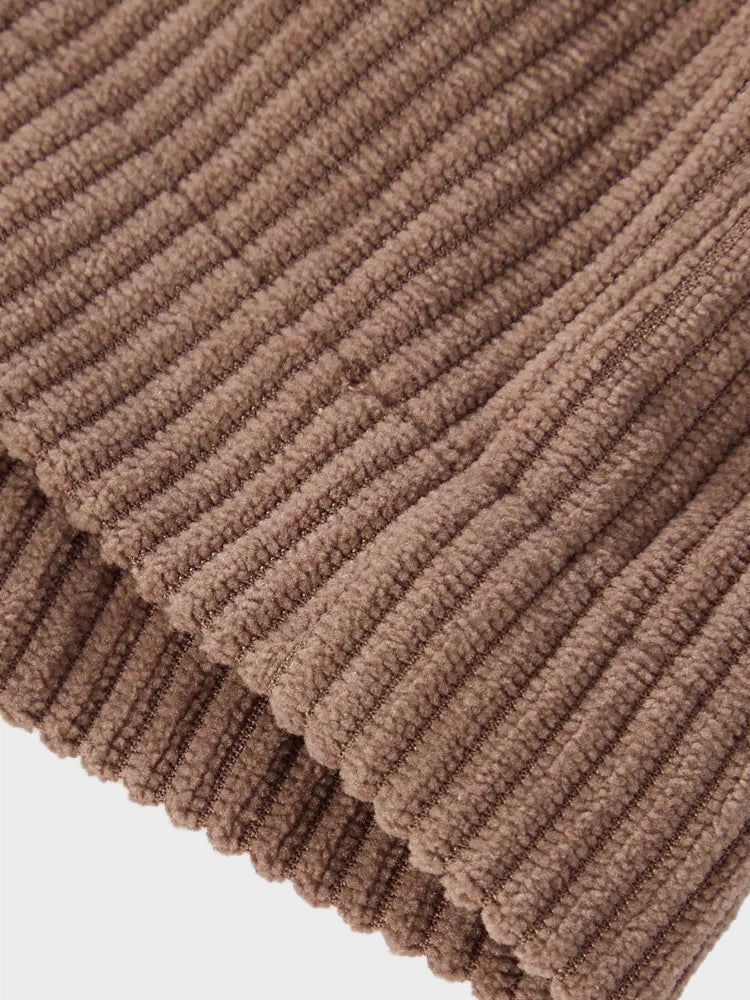 Ribbed corduroy mini skirt full-length view