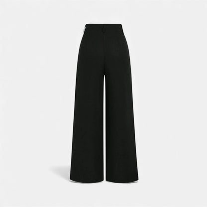 Frances | Jacquard Pleated Wide-Leg Trousers