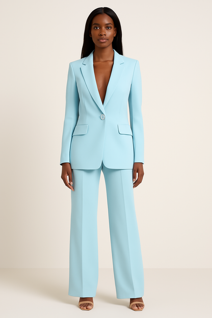 Ella | Tailored Pantsuit Set with Long Blazer