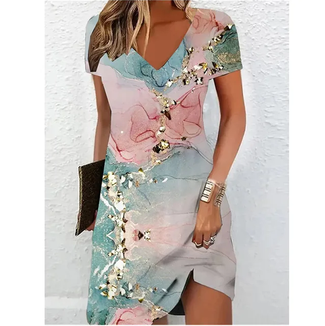 Beige sparkle cocktail dress