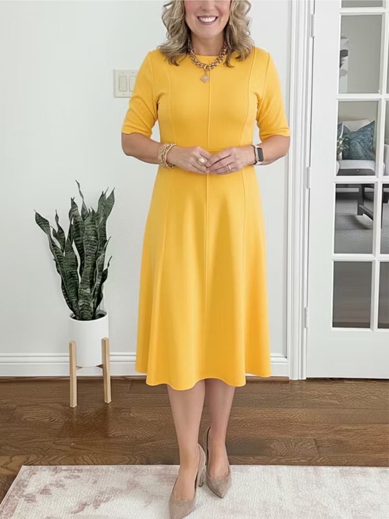 Jonquil women's flowing half-sleeve floral midi dress