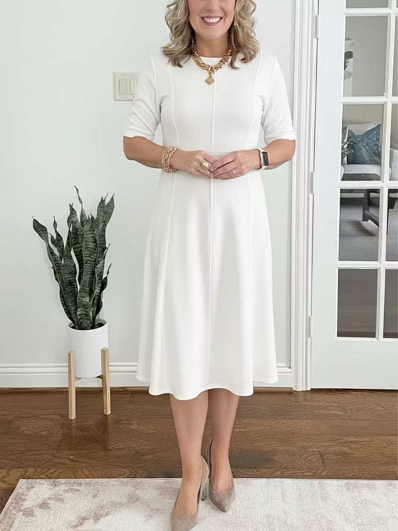 Jonquil women's flowing half-sleeve floral midi dress