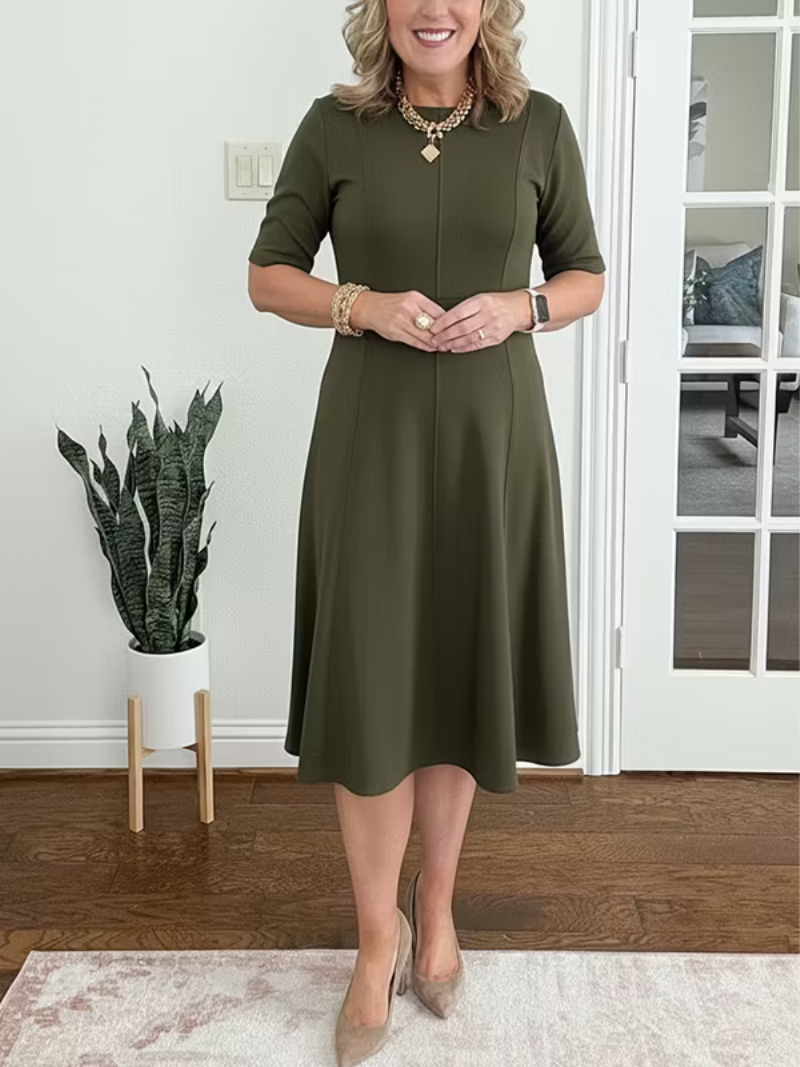 Jonquil women's flowing half-sleeve floral midi dress
