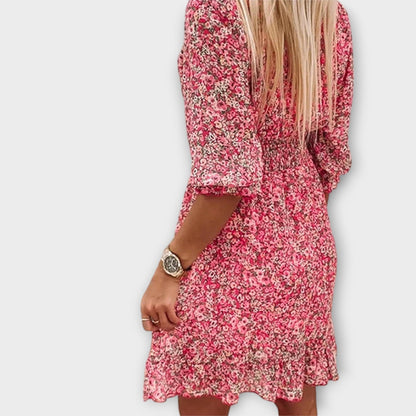 Pavelle | Floral Puff Sleeve Midi Dress