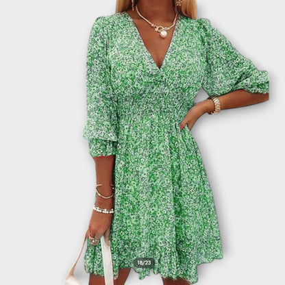 Pavelle | Floral Puff Sleeve Midi Dress
