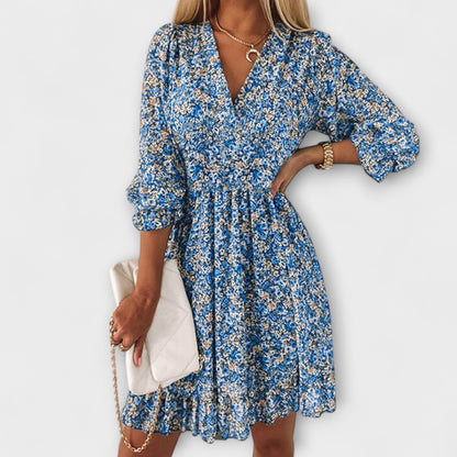 Pavelle | Floral Puff Sleeve Midi Dress