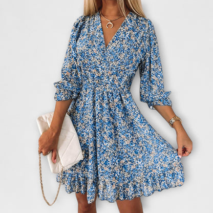 Pavelle | Floral Puff Sleeve Midi Dress