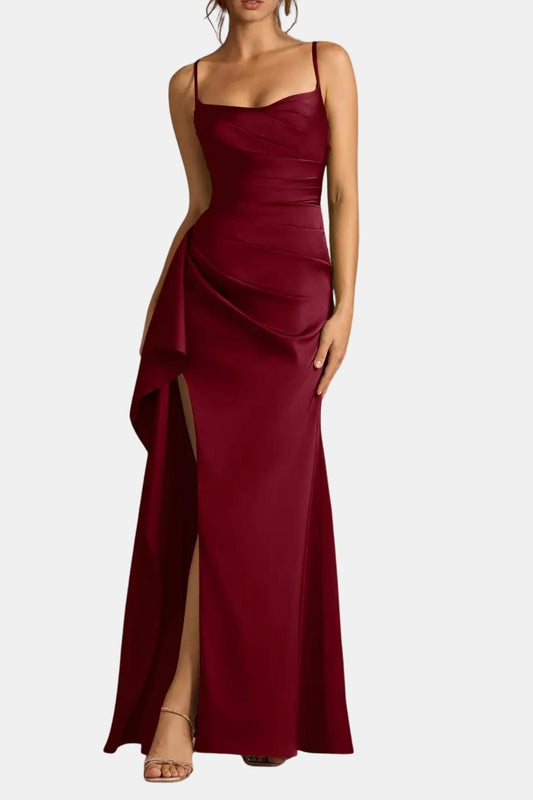 Avelissea | Elegant Slip Maxi Dress Draped