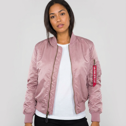 Satin bomber jacket, styled view
