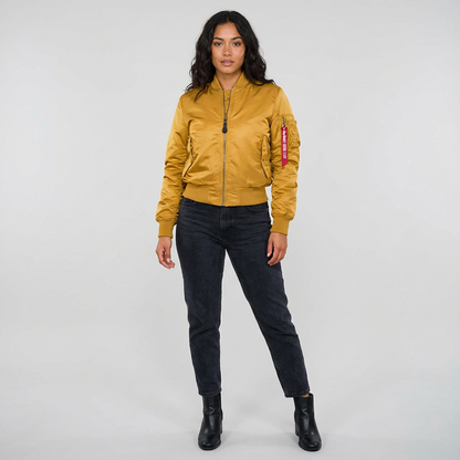 Satin utility bomber jacket, further view