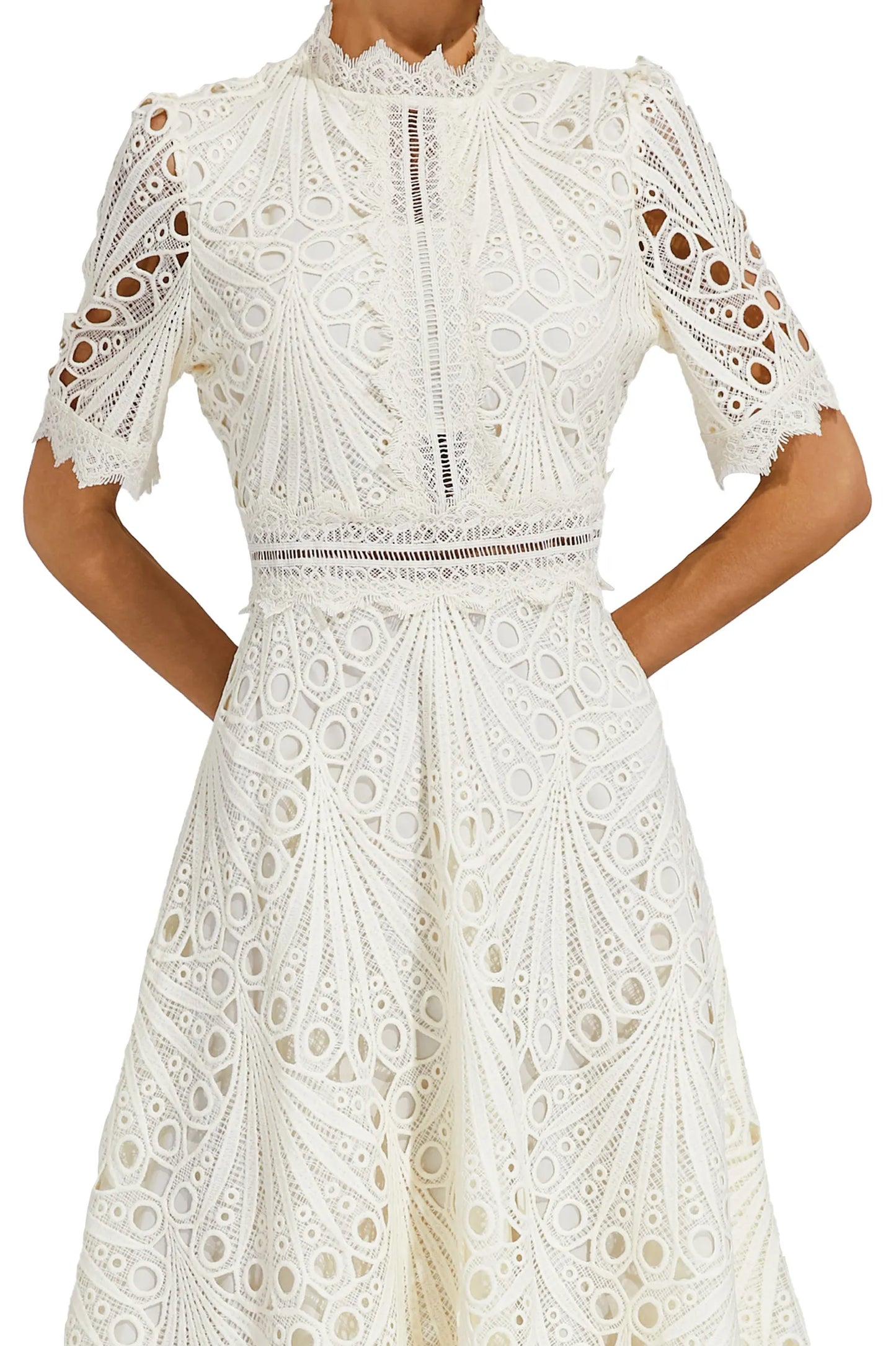 Wynne | Lace Scoop-Neck Wedding Guest Midi Dress